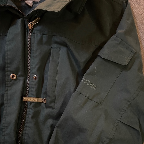 Green Pacific Trail Women's Jacket L Outdoor Wear Fleece Lined Cold Weather - Picture 2 of 7